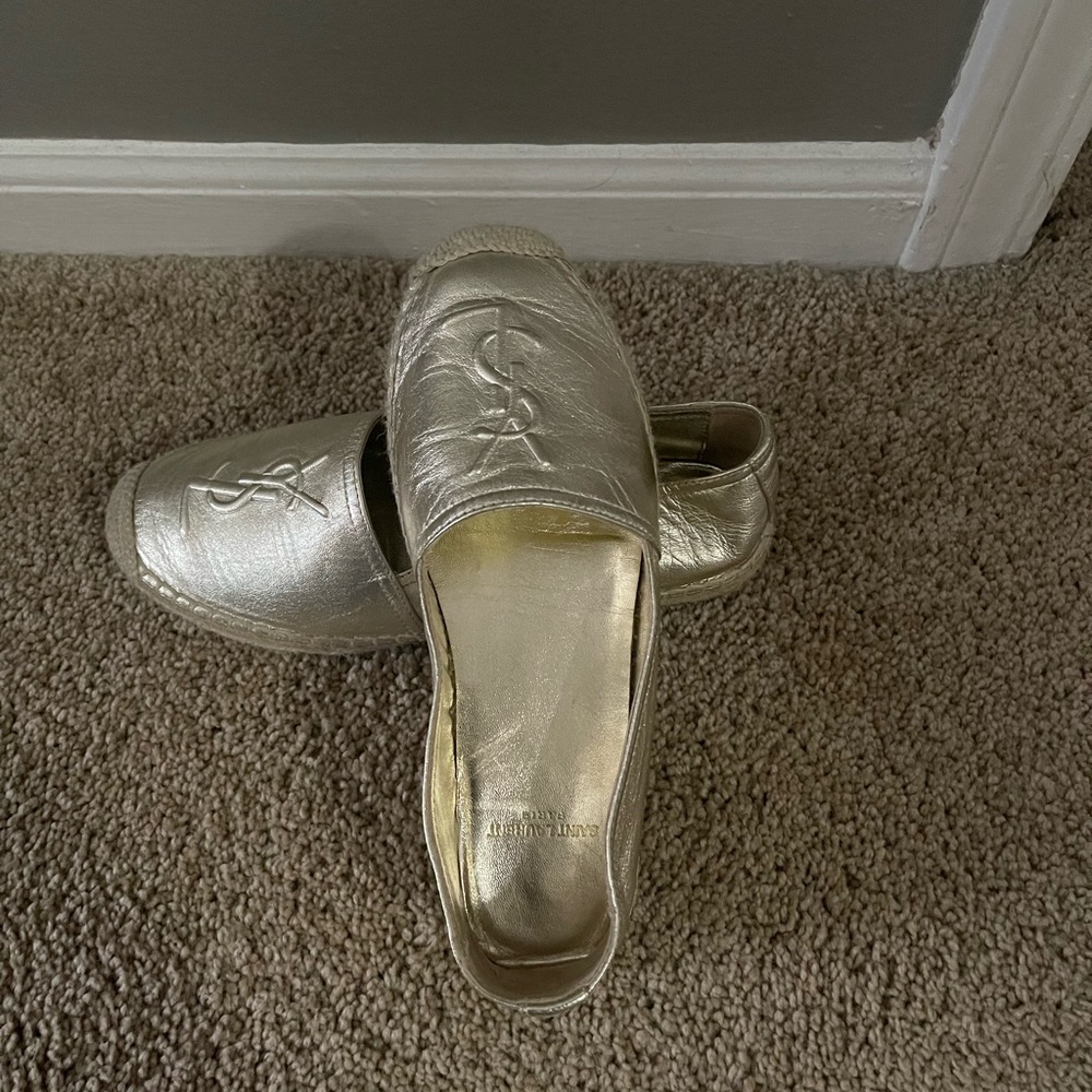 Gold YSL Espadrilles